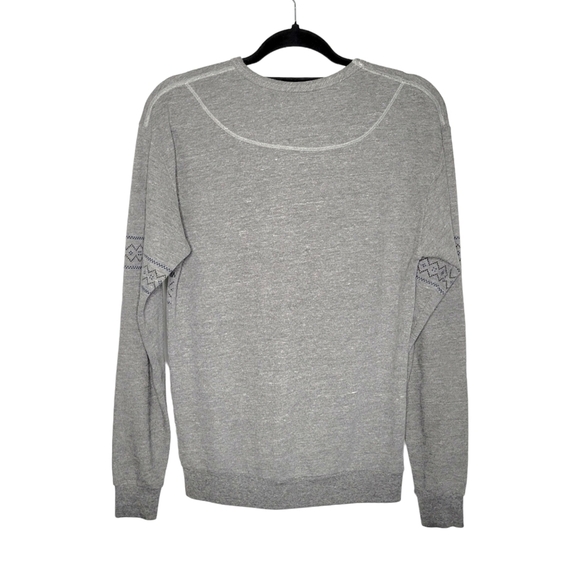 Make It Good Organic Cotton Gray Thick Knit Fair Isle Print Top Women's Size XS - Picture 3 of 6